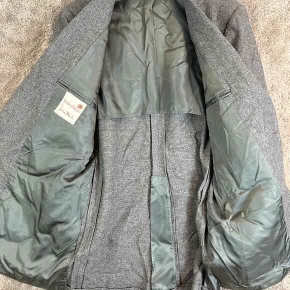 Stanley Blacker Jordan Marsh Gray Wool Blazer Sport Coat Jacket Gold Buttons - Picture 3 of 16